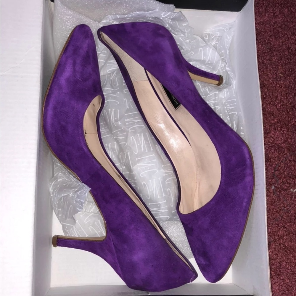 Winter Plum (Magenta) Suede Heels